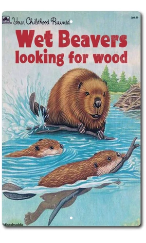 US Vintage Retro Tin Sign door Wall Decor Metal Bar  Pub Poster Funny Wet Beaver