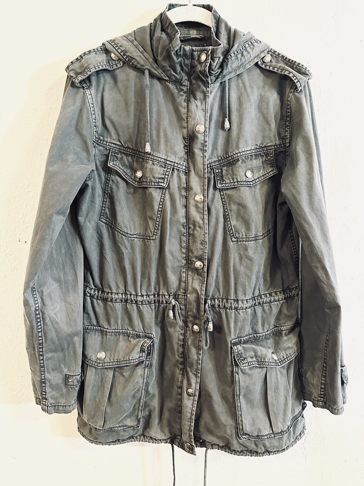 Aritzia Talula Trooper Cargo Jacket Women's Small Gra… Gem