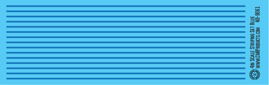 N Scale - Scale Striping Set 4in Blue