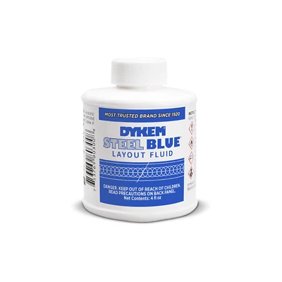 DYKEM Steel Blue Layout Fluid 4oz Bottle With Brush In Cap