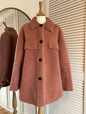 B Young Super Fluffy Pink Shacket - Uk Medium 10-14 Jacket Tkmaxx