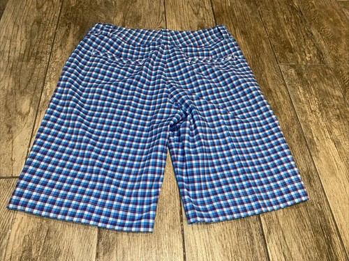 Nike Golf Fit Dry Women's 6 Blue Purple Plaid Golf Flat Front Shorts - Picture 5 of 6