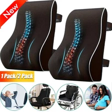Memory Foam Lumbar Support Cushion for Home Office Car Seat Back Chair Pillow US