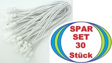 30 x tarpaulin tensioner 25 cm x  4 mm white clamping rubber with hook expander rubber tensioner