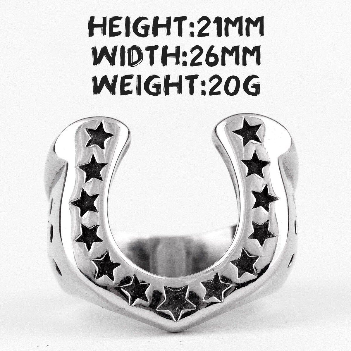 Men's Horseshoe Ring Silver Stainless Steel Cowboy Jewelry 7 8 9 10 11 12 13 NEW eBay