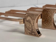 New laser engraved 1911 RoseGold Plated Mirror Polished Long Pad Santa Muerte #1