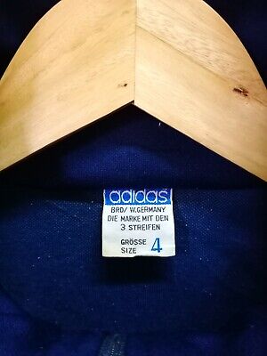 Vintage Adidas West Germany Descente 80s Tracktop Jacket Size 4