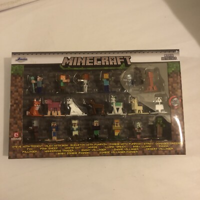 Minecraft 20 Ct. Wave 2 Die-Cast Figure 1.65 in Collectible Nano Metalfigs~~New
