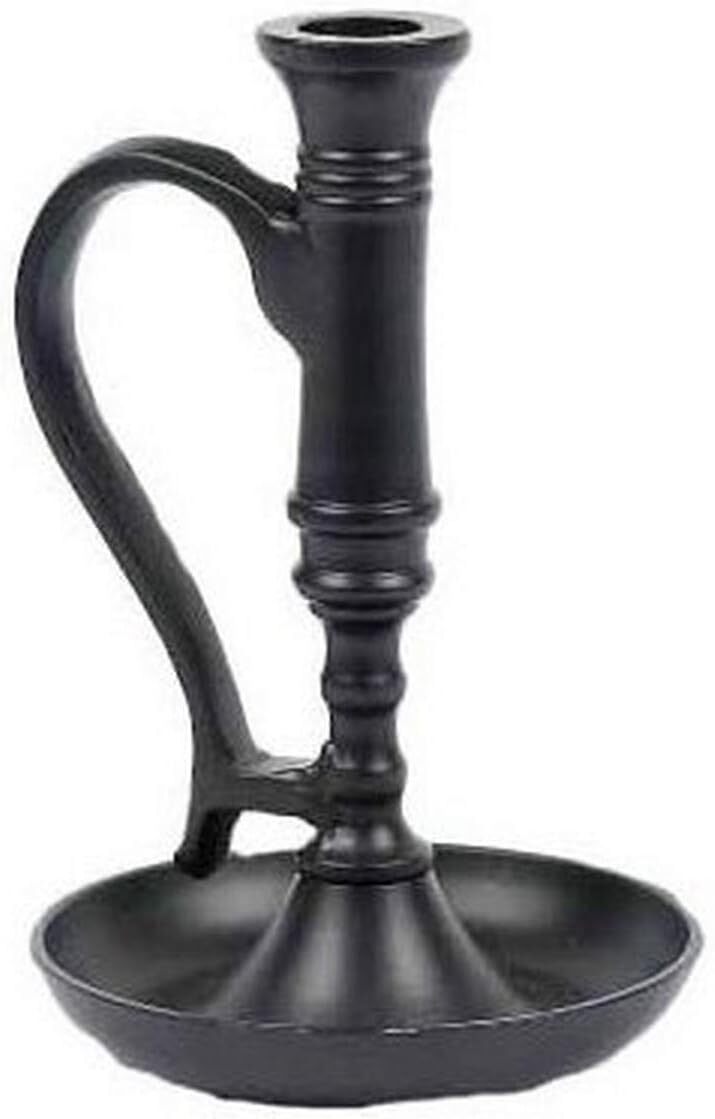 Home collection by Raghu Williamsburg Candle Holder, 6 by 8-Inch, Black