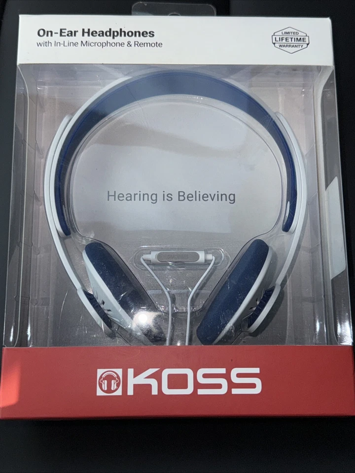 Koss | KPH30iW | Headphones | Wired | On-Ear | Microphone | White Blue - Image 4 of 4