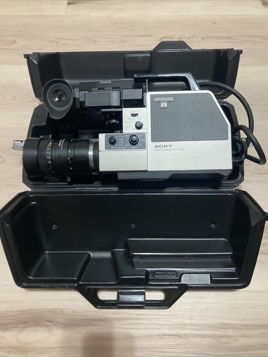 Sony Vintage Trinicon HVC-2400 Color Video Camera W/Sony HVF-2000A