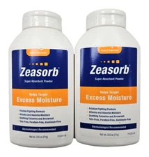 Zeasorb Prevention Excess Moisture 2.5oz Powder yellow ( 2 pack ) /