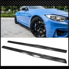 CARBON FIBER FOR 2014+ BMW F80 F82 F83 M4 PSM STYLE COUPE SEDAN SIDE SKIRT LIP