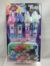 Trolls World Tour 5 Pc. Gift Set with Lip Gloss and Collectible Tin  NEW 