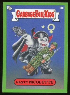 2020 Garbage Pail Kids AUGUST Week 4 BIZARRE HOLIDAYS GREEN #18a Nasty Nicolette