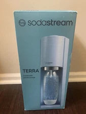 NEW SodaStream Terra Sparkling Water Maker - Misty Blue CO2 Included COMPLETE