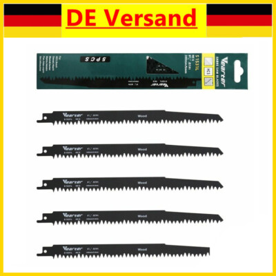 5tlg Säbelsägeblätter S 1531 L S1531L für Holz Säbelsägeblatt Sägeblatt