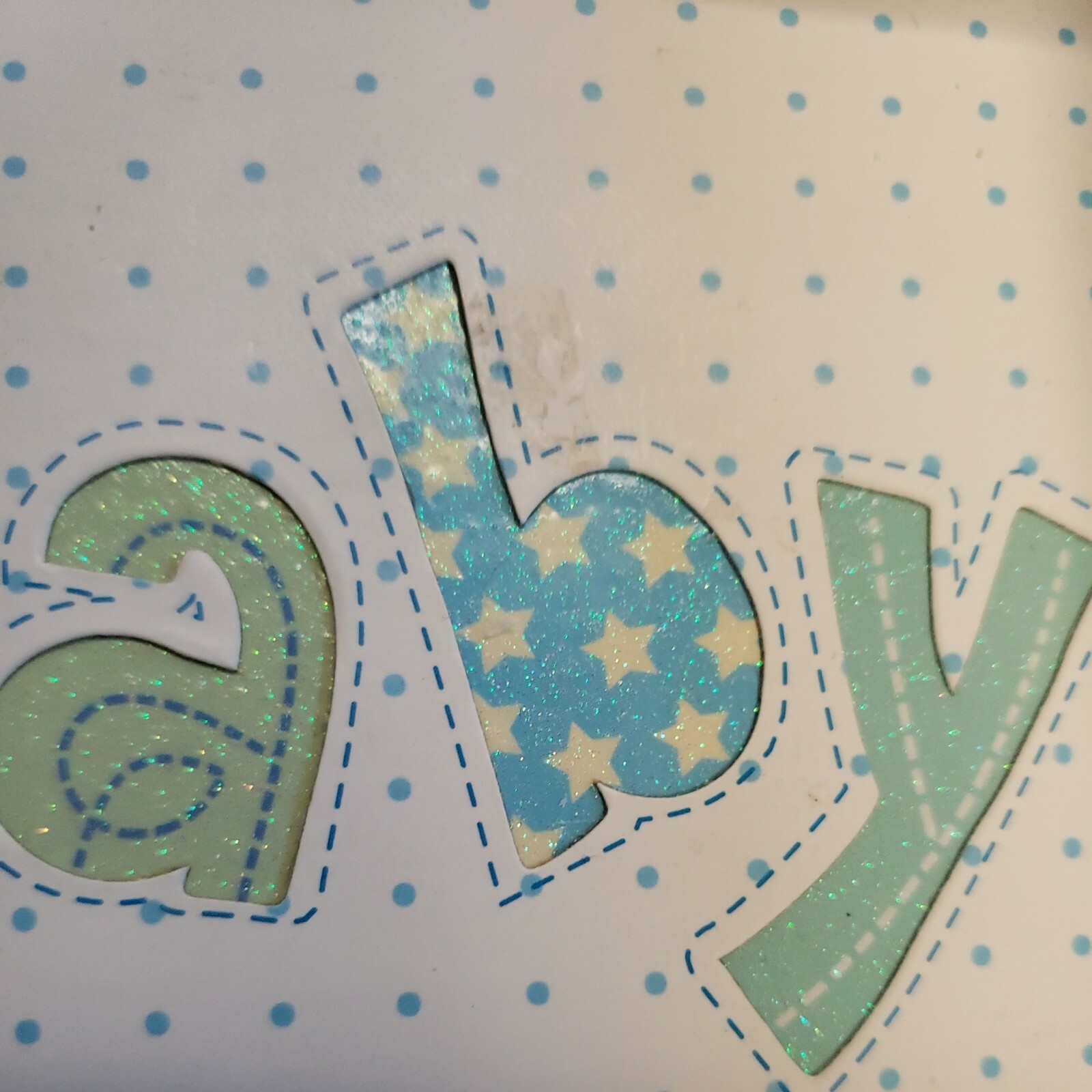 White and Blue Baby Boy Photo Album-4x6 Photos Shower Gift