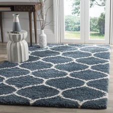 Safavieh Power Loomed Hudson Shag Slate Blue / Ivory Area Rugs - SGH280L