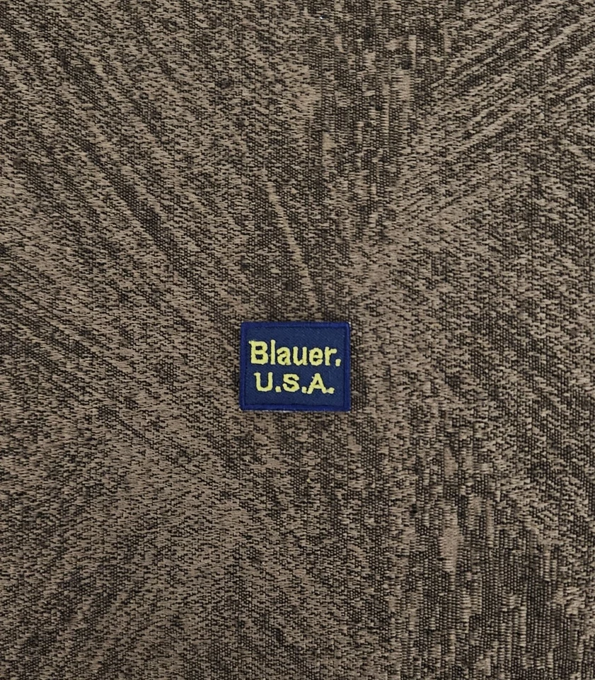 Patch Etichetta Replica Blauer 2,5X2CM Blu Ricamata Termoadesiva o da Cucire