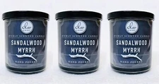 3 DW Home SANDALWOOD MYRRH Small Mini Candle, Burns up to 20 hrs, 3.8 oz