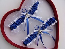 NEW Policewoman Police officer Handcuffs Royal Blue White Wedding Garter Trooper