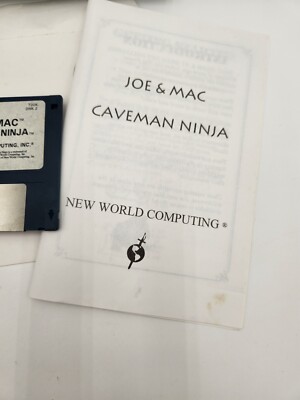 Joe and Mac Caveman Ninja MS-DOS 1991 Disk Big Box PC Game