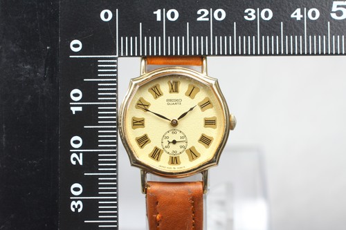 Vintage 1981 Exc+5 SEIKO Socie 1428-5010 Roman Small Second Qz 24mm Ladies Watch - Picture 7 of 10