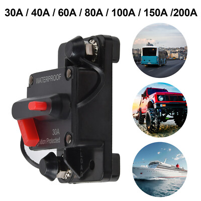30-200A Sicherung Automat Automatik Schalter 12V 48V Auto KFZ LKW Leitungsschutz