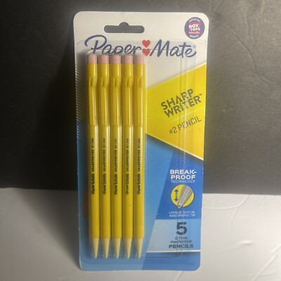 Papermate 3037631PP SharpWriter Mechanical Pencils, 0.7 Mm, Pack of 5 
