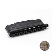 Hohner CX12 B-Flat armonica cromatica corpo ABS nero prodotto in Germania con custodia