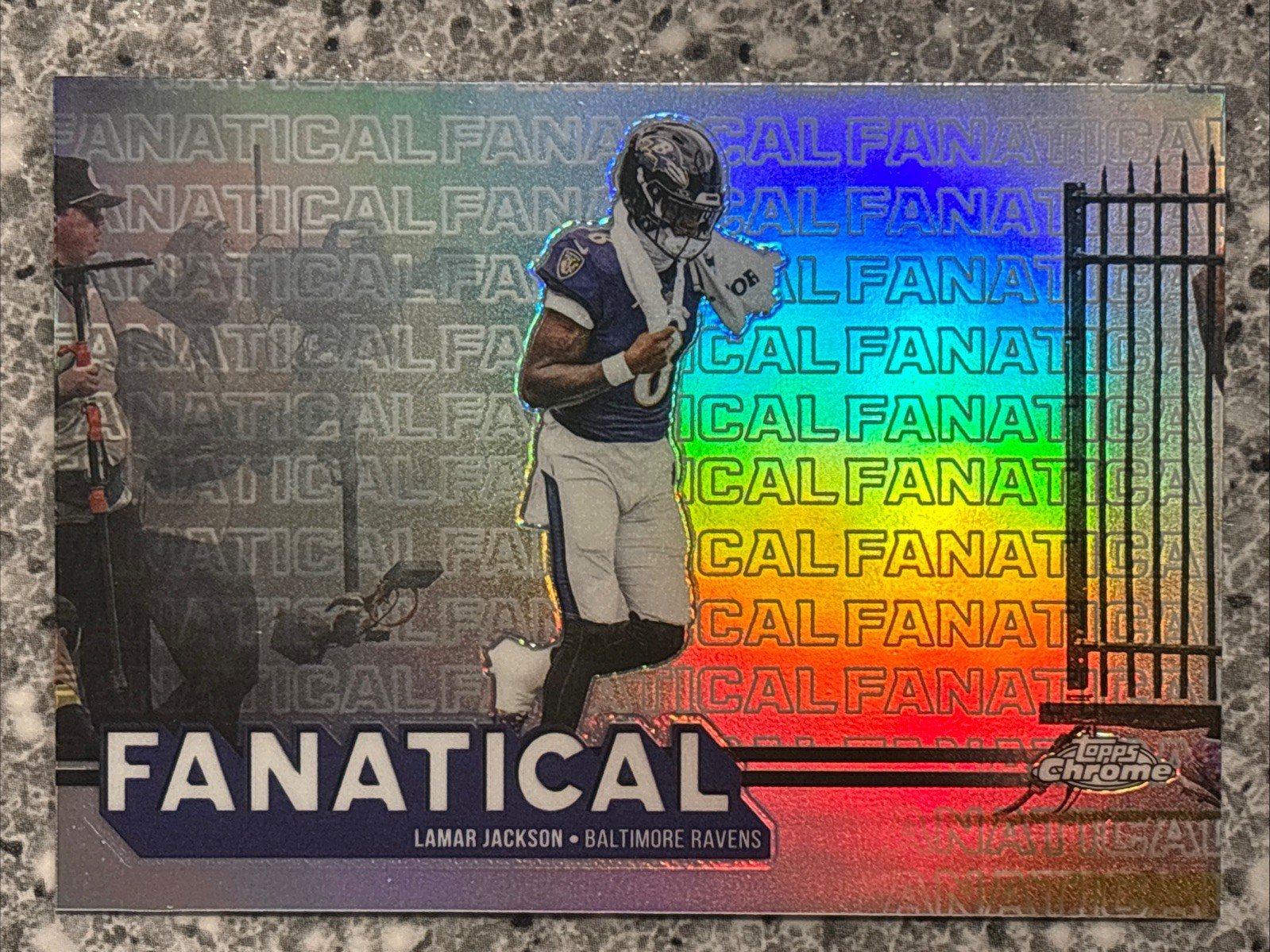 2025 Topps Chrome Lamar Jackson Fanatical CASE HIT Insert 🔥FAST SECURE SHIPPING
