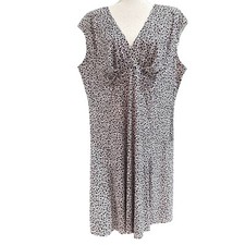 CHAPS Women's Floral Stretchy Dress Plus Size 20W Sleeveless Flowy Cottagecore