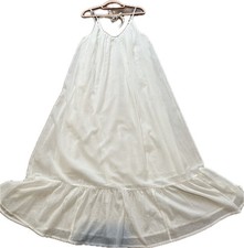GAP White Sleeves Cotton Dress with Ruffle Hem Size M
