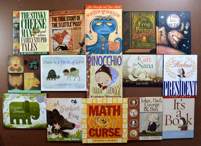 Lot of 15 Picture Books by Lane Smith Math Curse Science Verse 3 Little Pigs L3