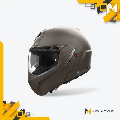 Airoh Motorradhelm Klapphelm MATHISSE II M SOLIDE Grau
