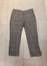 NWOT Size 6P Banana Republic Avery cropped Plaid Pants with button detail