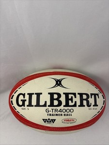 Gilbert G-TR4000 Rugby Training Ball, White Red Size 5