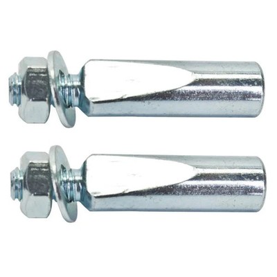 PAIR (Set of 2) 9.5 mm Bicycle Crank Cotter Pins w/ Nuts & Washers