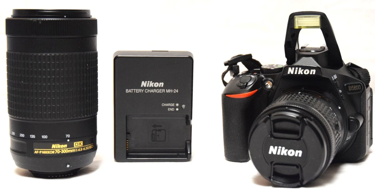 Nikon D5600 DSLR Camera with 18-55mm and 70-300mm Lens for sale