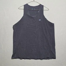 Janji Afo Singlet Gray Women's Medium Racerback Geometric Reflective Tank Top 