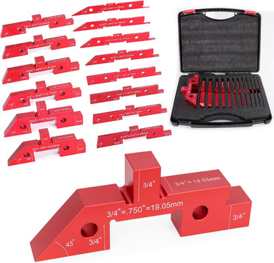 Table Setup Blocks for Woodworking, 14Pcs Aluminum Alloy Woodworking Tools Preci