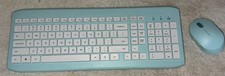 Onn Wireless Keyboard  Wireless Mouse Mint Color, New No Box