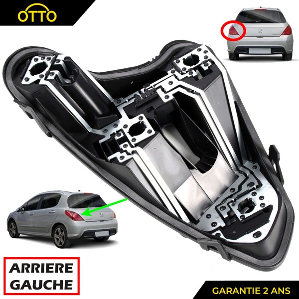 Partsline Links RüCklichtträGer-Platine FüR Peugeot 308 I PH1 Schwarz 12V-image