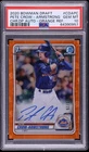 2020 Bowman Draft Pete Crow-Armstrong True Orange  Refractor Auto /25 PSA 10 Gem
