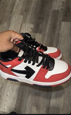 Nike Men s Low Top Lace-Up Colorblock Athletic Sneakers Red White Black
