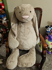 Jellycat Giant Bashful Beige Bunny Plush Authentic New NWT Includes Dust Bag