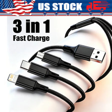 3in1 Fast USB Charging Cable Universal Multi Function Phone 17 Charger Cord lot