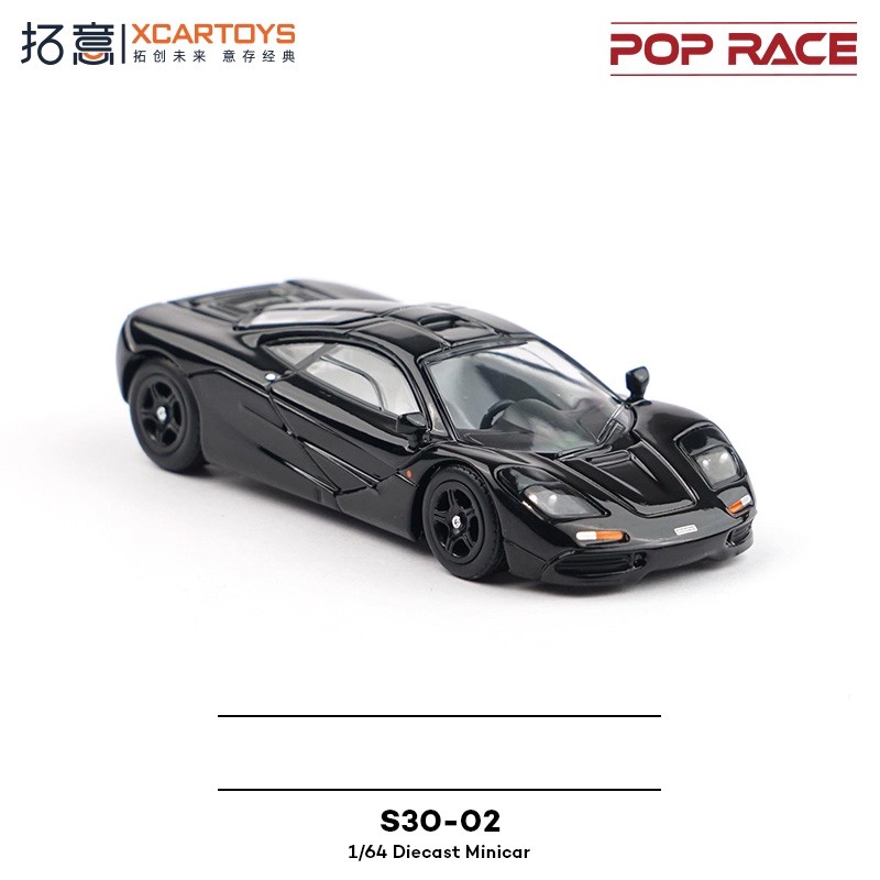 Xcartoys x POP RACE 1:64 F1 Jet Black Diecast Model Car