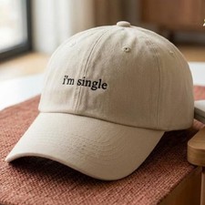 I  m Single Embroidered Baseball Hat, Funny Breakup Gift, Vintage Dad